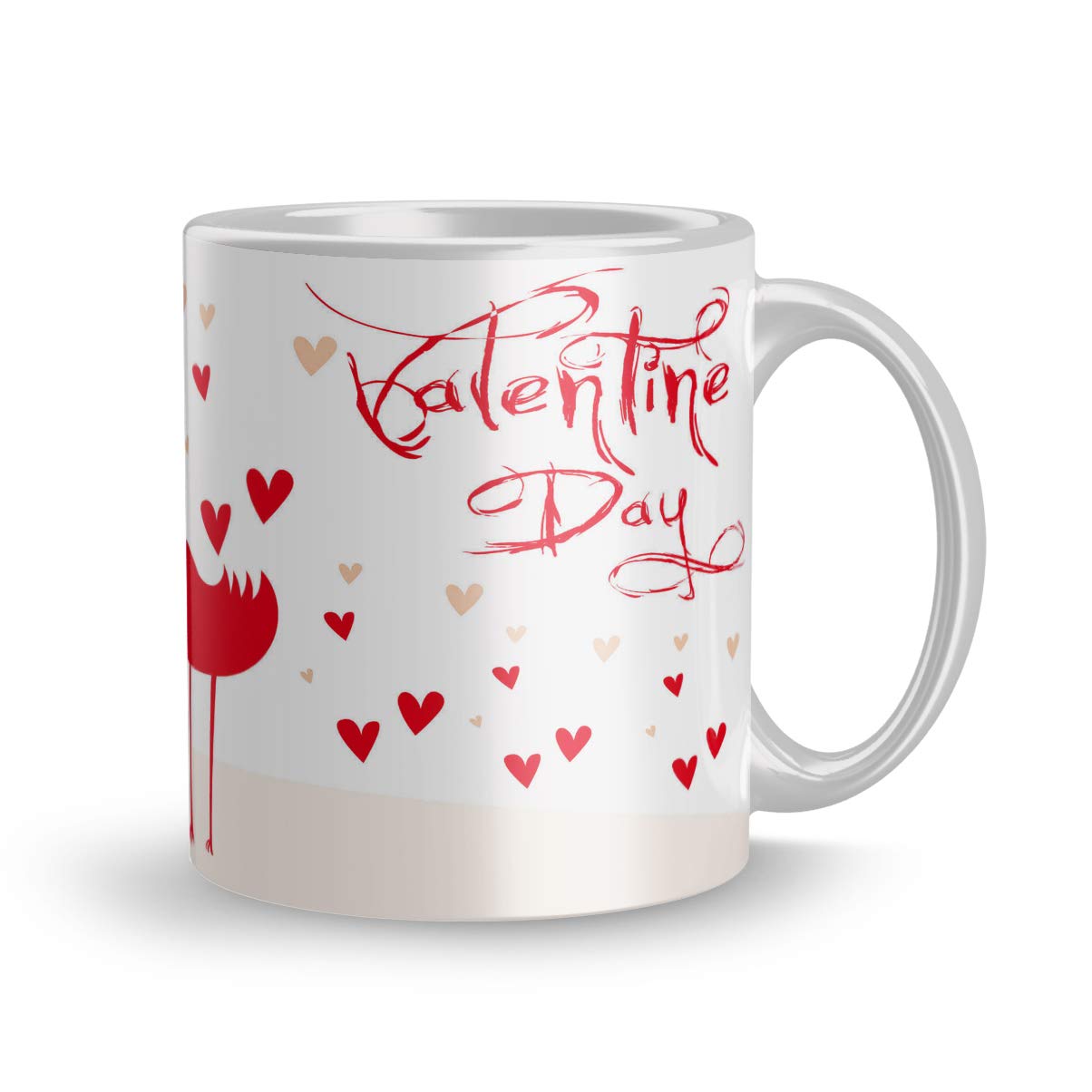 Beautiful Green Bird Valentine DayDesign Ceramic Printed Colorful Ceramic Coffee and Tea Mug 320Ml Multicolor ( Mug1522 )