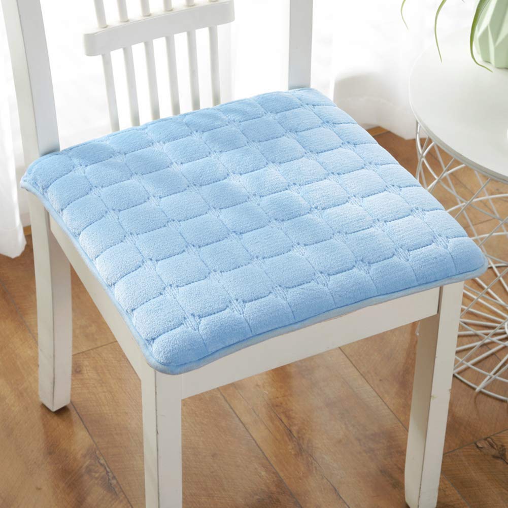 Cojines para sillas de comedor azul cielo de 50x50cm con funda lavable