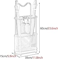 Vista 2 de NEVKA Soporte de malla metálica para paraguas con ganchos, soporte de paraguas independiente para el hogar, entrada, oficina, hotel, estante