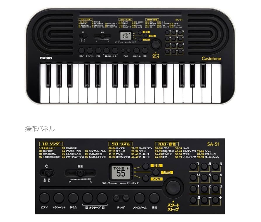 CASIO Casiotone 多機能キーボード カシオトーン ミニキーボード SA-51 | イオンスタイルオンライン