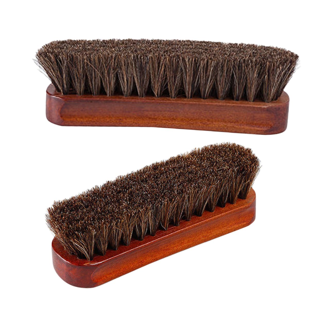 10piezas Cepillo De Cerdas De Caballo Mango para Limpieza y Pulido De Zapatillas Cepillo Práctico y Conveniente para Cuidado De Calzado