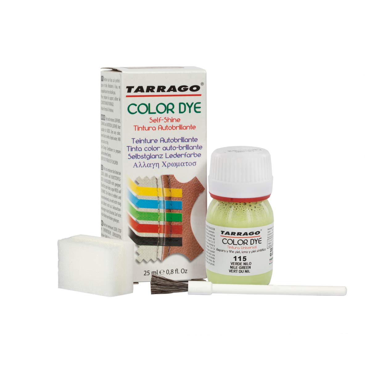 Tinte para Zapatos y Bolsos de Cuero y Textil con Esponja y Brocha | Cubre Rozaduras y Desgastes del Calzado | Gama de 90 colores — view 79