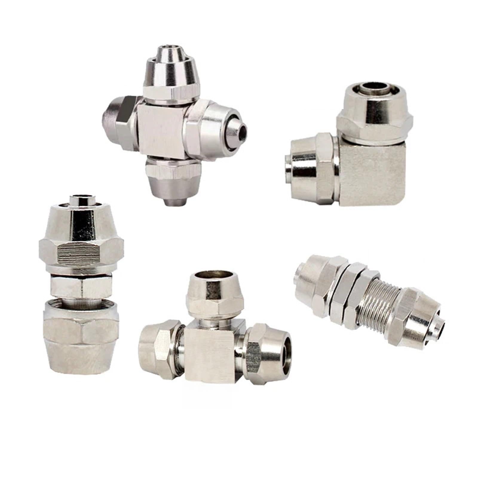 Raccordo pneumatico in lega di rame connettore rapido per tubo flessibile 4 6 8 10 12 14 16 mm (KLV, 10 mm)