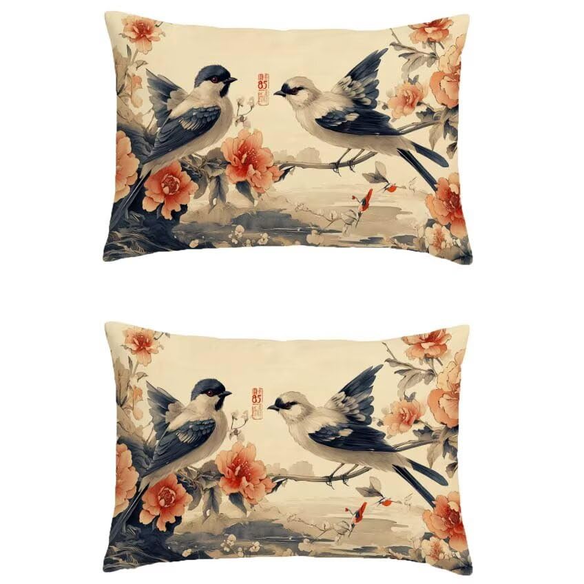 Housse coussin exterieur marine imperméable anti-humidité 70x90cm lin résistant pour jardin patio