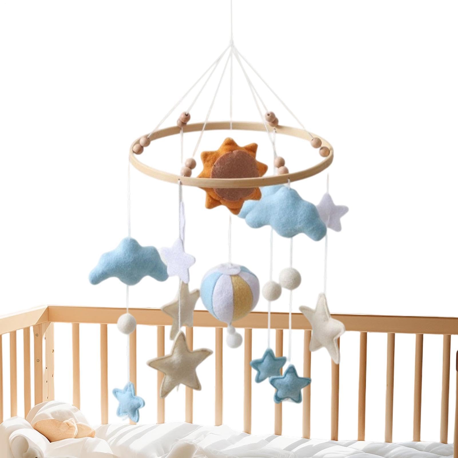 Giostrina Per Culla Bambini Decorazioni artigianali in legno naturale