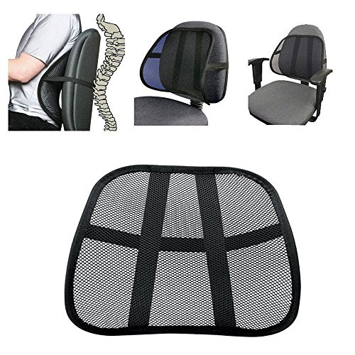 ATB Cool Vent Cushion Mesh Back Lumbar Support New Car Office Chair Truck Seat Black