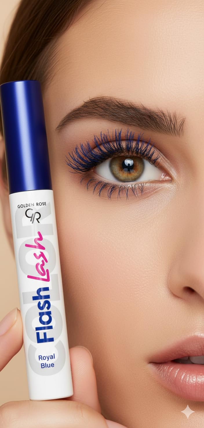 Golden Rose Flash Lash Colored Mascara, 9 ml, No. 04 Royal Blue