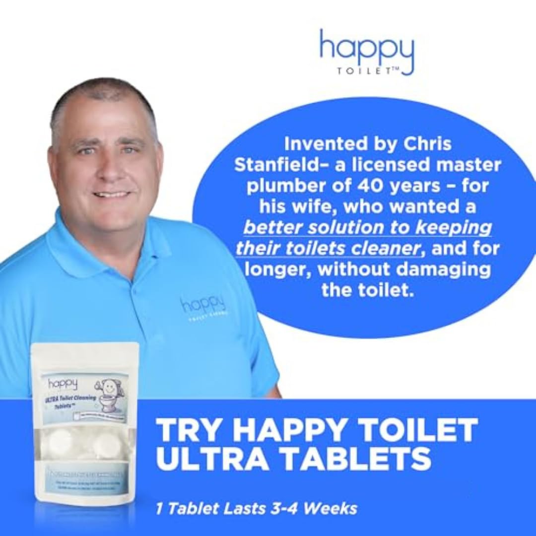 Happy Toilet Cleaner Limpiador automático de inodoros, soporte para