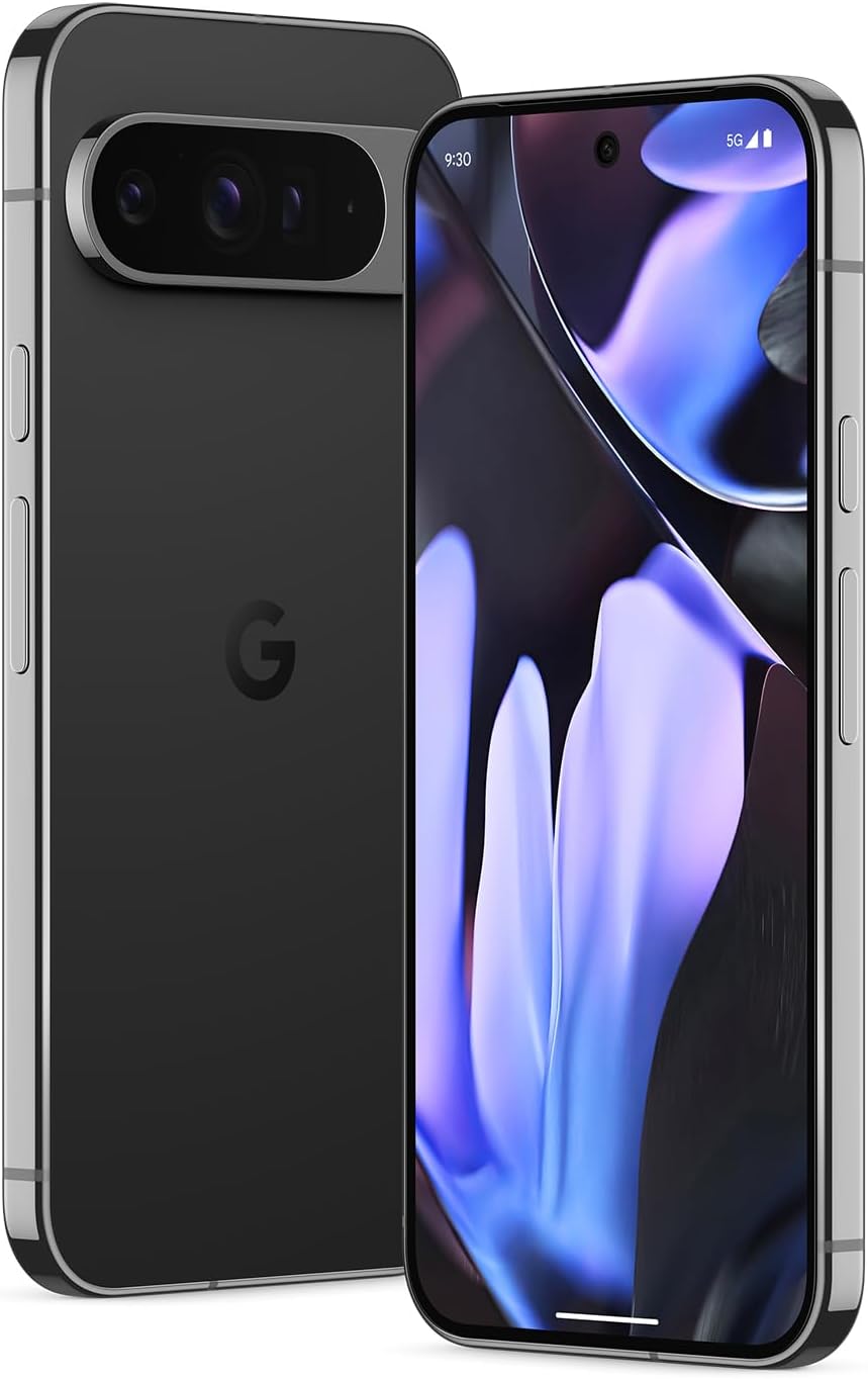 Google Pixel 9 Pro XL - 128 GB - 6.8-inch Display -Unlocked Android Smartphone with Advanced Pixel Camera, 24+ Hour Battery Life, Fast Wireless Charging, Dual SIM, and Powerful Security - Obsidian