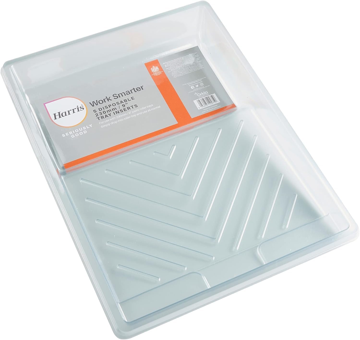 Harris Seriously Good 9" Paint Tray Liners - Pack of 5 - Clear Plastic