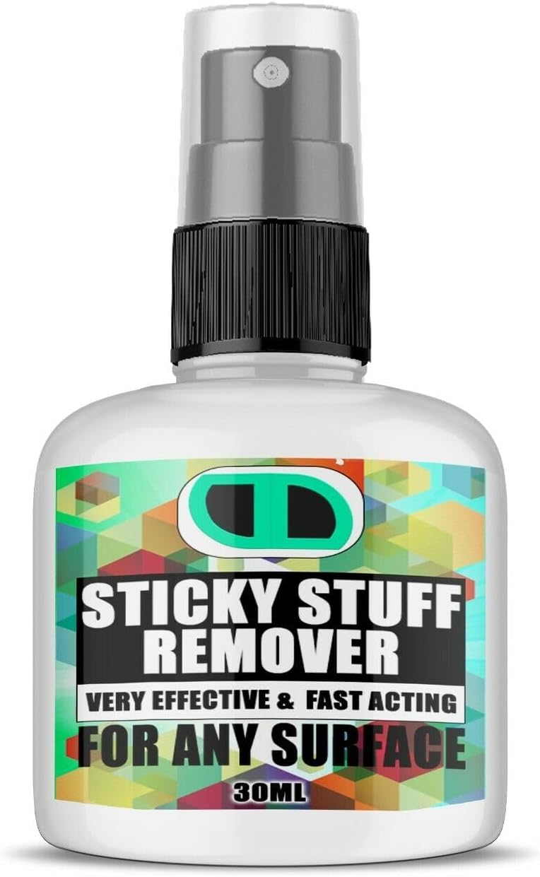Sticky Stuff Remover Spray used chewing gum, sticky labels, tar, glue