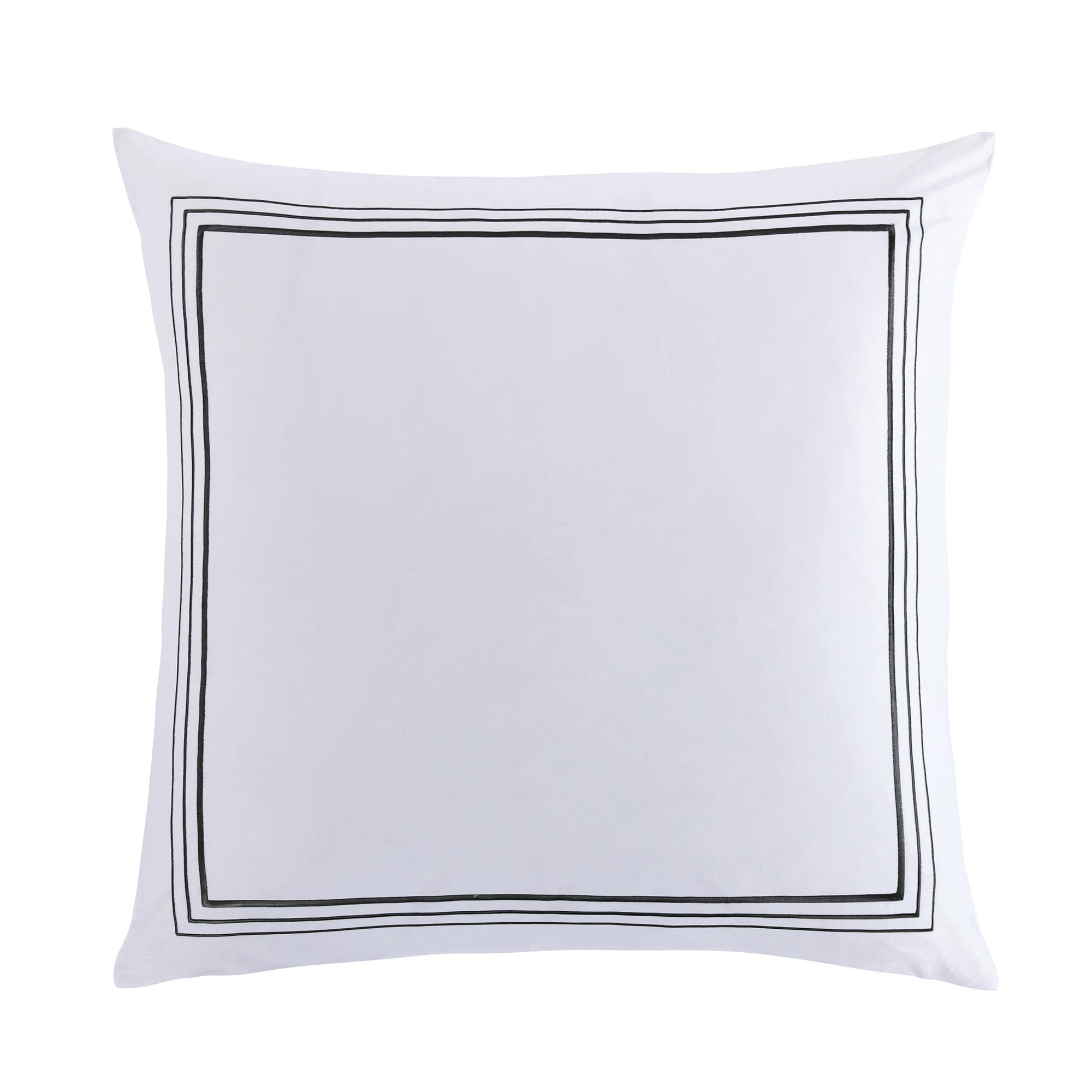 HiEnd Accents Embroidered Border Euro Sham Pillow Cover