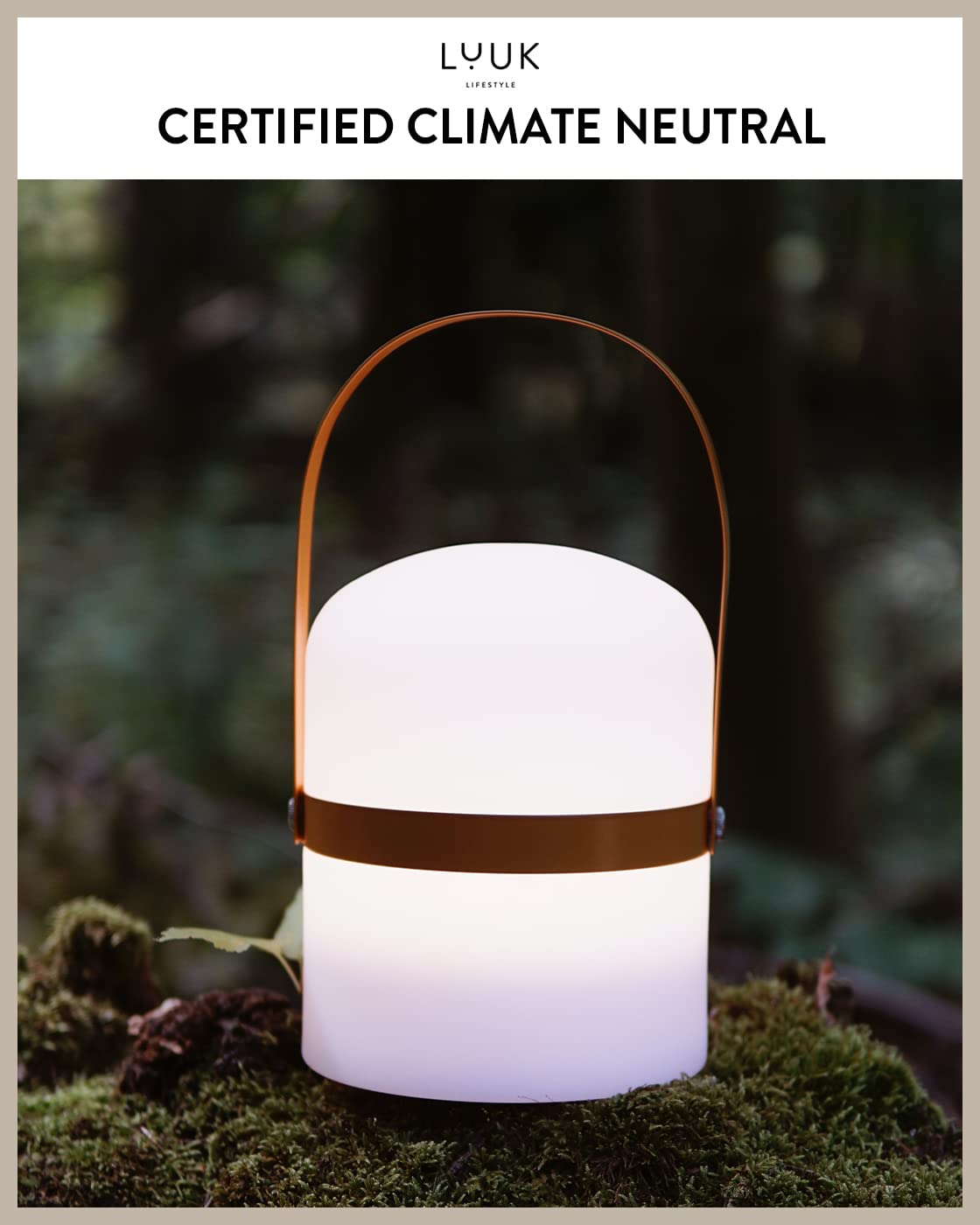 LUUK LIFESTYLE Scandinavisch design tafellamp, moderne lantaarn, woonaccessoires, woonkamer decor, LED tuinlamp buiten, LED licht, terras, binnen, buiten, dimbaar, oplaadbaar, USB, groot, hout en wit mat