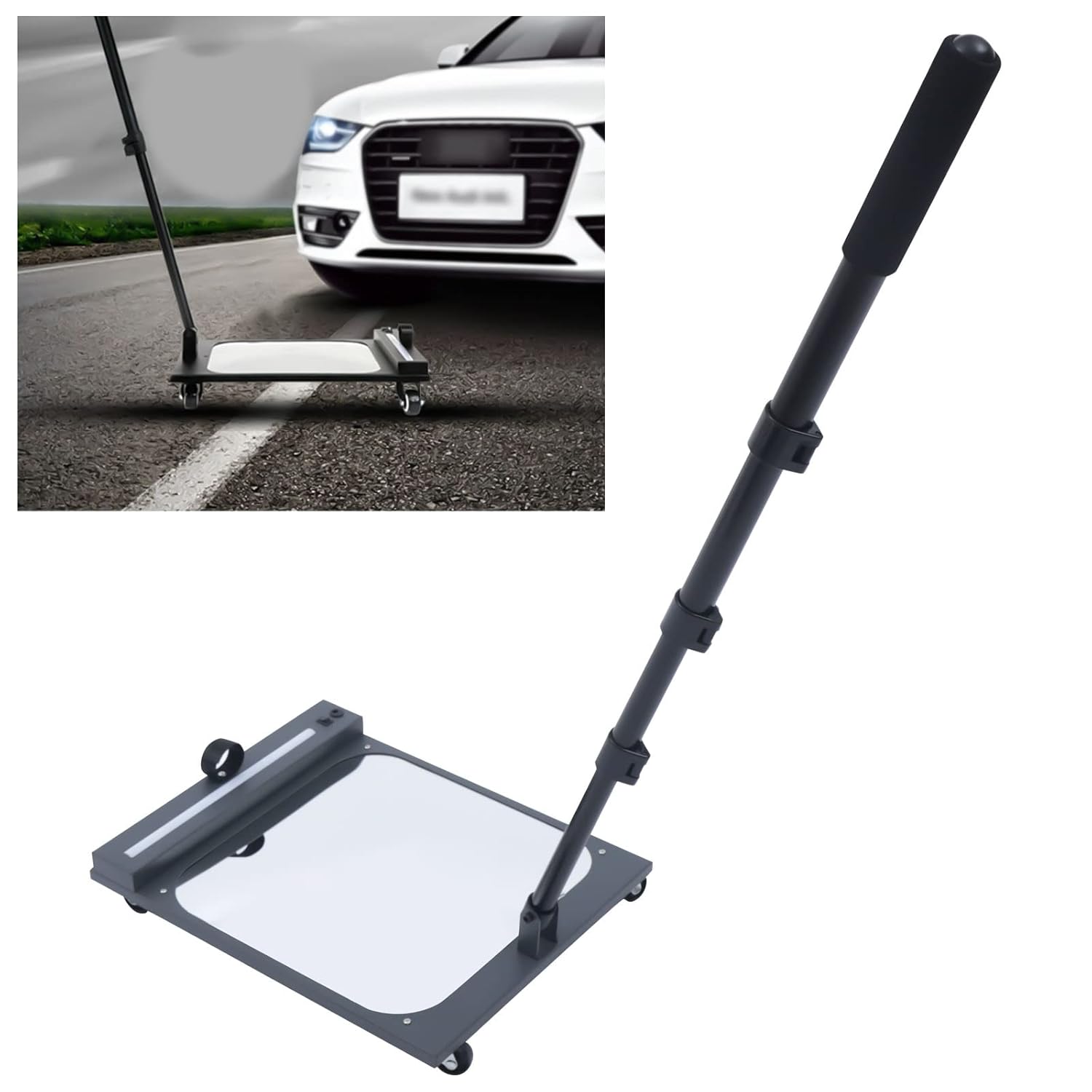 Vehicle Inspection Mirror Telescopic Inspection Mirror with Wheels and