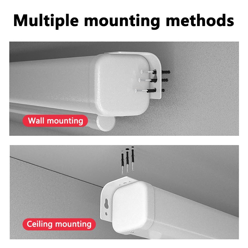 Schermo per Proiettore Motorizzato con Telecomando, Schermo Cinematografico 16:9 8K 4K Ultra HD, Telo Proiettore Montato a Parete/soffitto a Scomparsa per Home Theater, Ufficio, Aula(84 inch)
