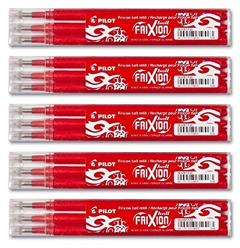 Ricambi Penne Pilot Frixion Ball - Set Da 12 Refill Cancellabili (4 Blister Da 3 Colori Diversi)