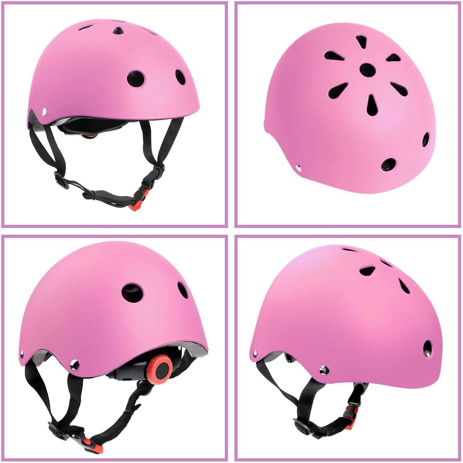 Casco de bicicleta ajustable con degradado de color para niños de 3-5-8-14 años, casco de bicicleta para niños, niñas, jóvenes, casco de bicicleta para scooter, bicicleta de equilibrio, patinaje,