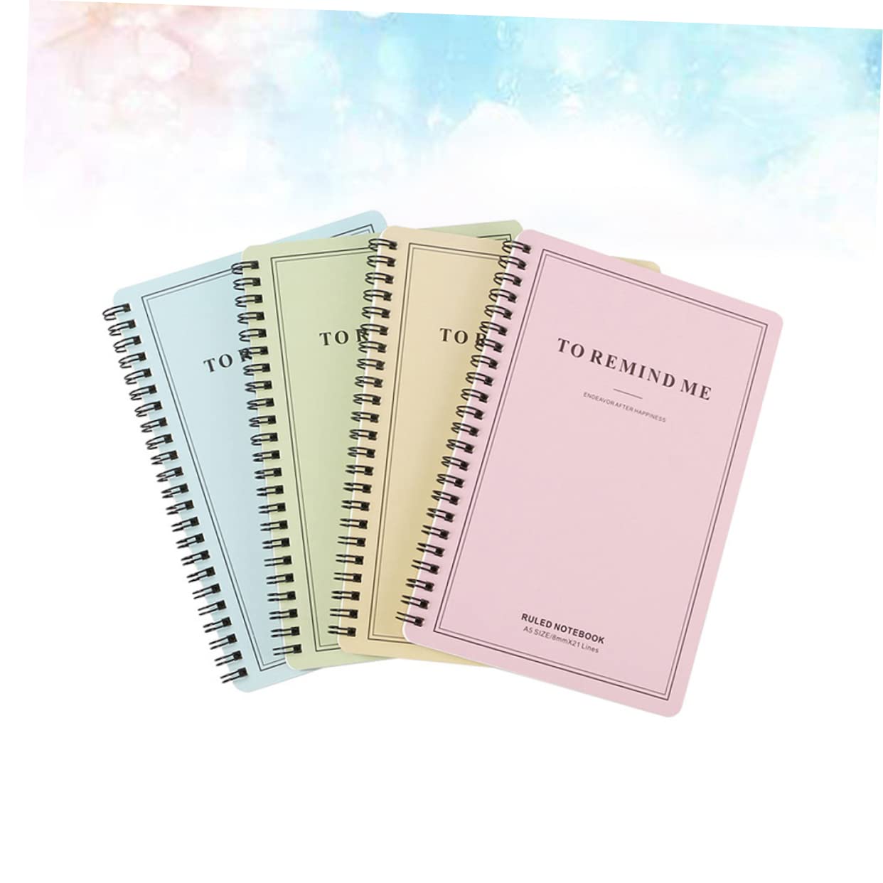 4stücke Notizbuch Mit Seitlicher Spirale Spirale Notizblock Notizbuch Studentennotizbuch Reisetagebuch Tagebuchbuch Personalisiertes Tagebuch-notizbuch