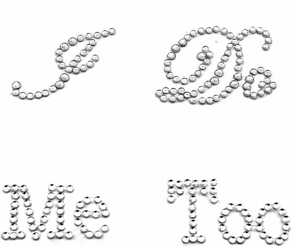 Wedding Decoration 1Set Of I Do&Me Too Clear Argent Rhinestones Wedding Shoes Stickers