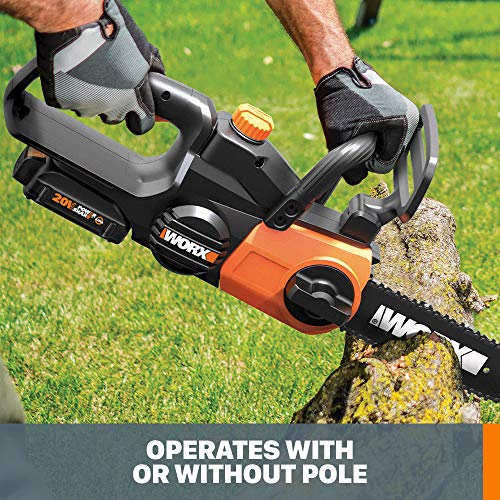 Worx WG323 20V Power Share 10" Cordless Pole/Chain Saw with Auto-Tension (Battery & Charger Included) by WORX - Image 2