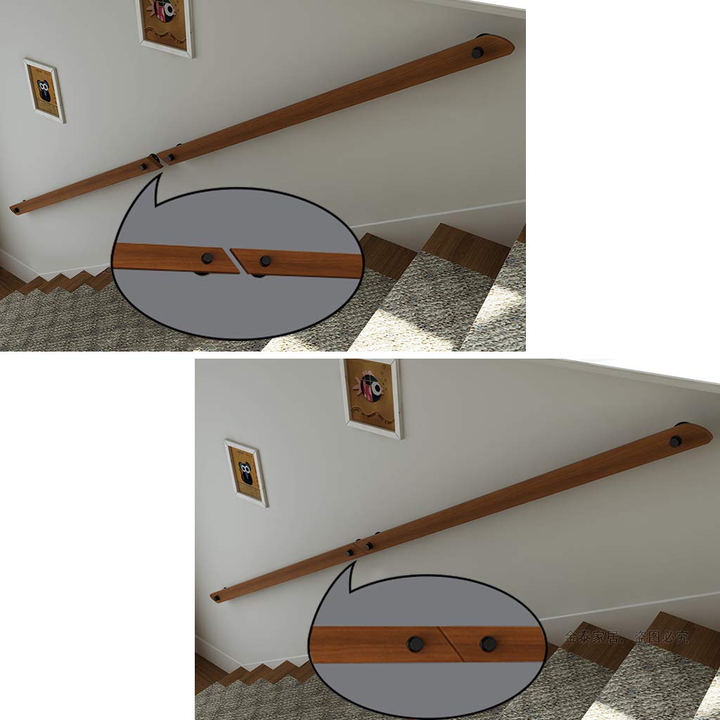 Rechteckiges Treppengeländer mit komplettem Bausatz aus Holz Indoor/Outdoor Loft Handlauf für Kinder Spielzimmer oder Kinderzimmer, verstellbares Stützset (30~300cm)
