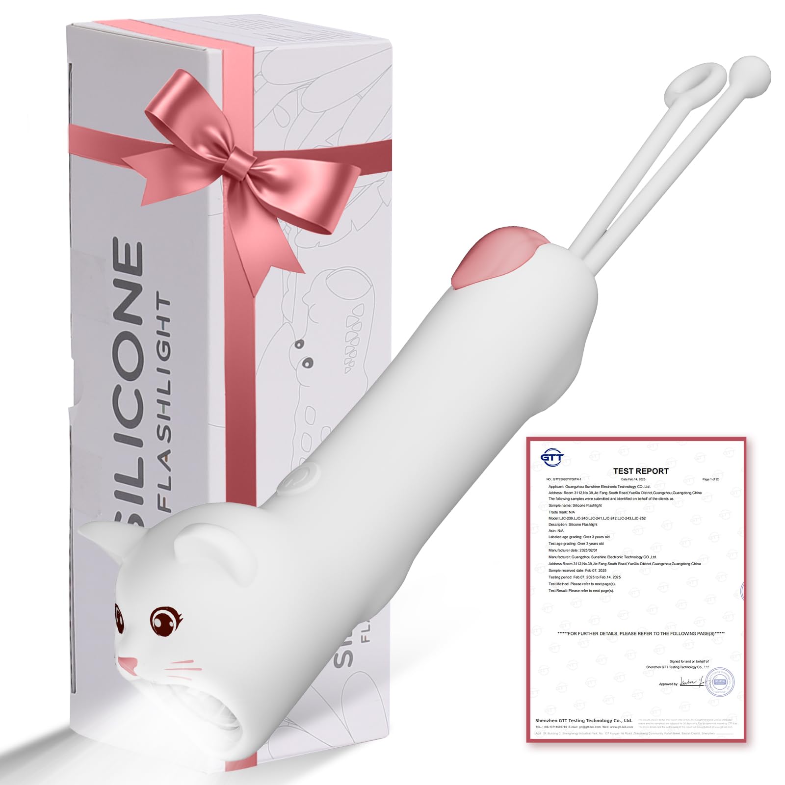 LOVERUIS Aufladbar Taschenlampe Kinder Silizium, Dimmbar Kindertaschenlampe, Stroboskop-Taschenlampe, Wiederaufladbare Geschenk für Kinder ab 3 Jahren