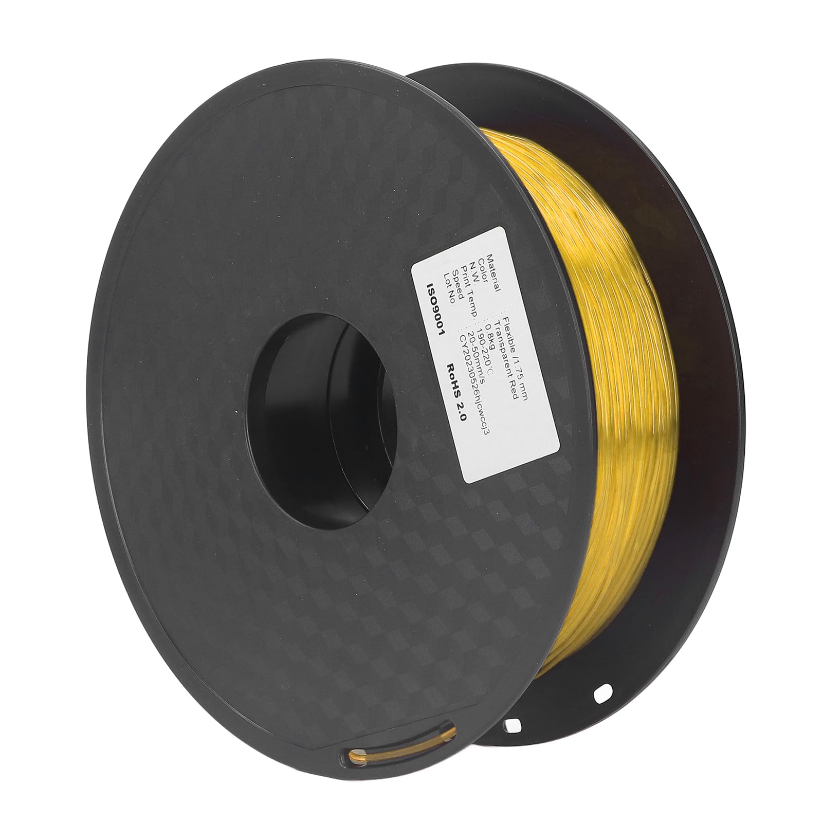 FTVOGUE Filament TPU 1,75 Mm, Matériau Flexible, Haute Transparence, Excellente Finition de Surface pour Imprimantes 3D, Utilisateurs 190-220C (Jaune clair)