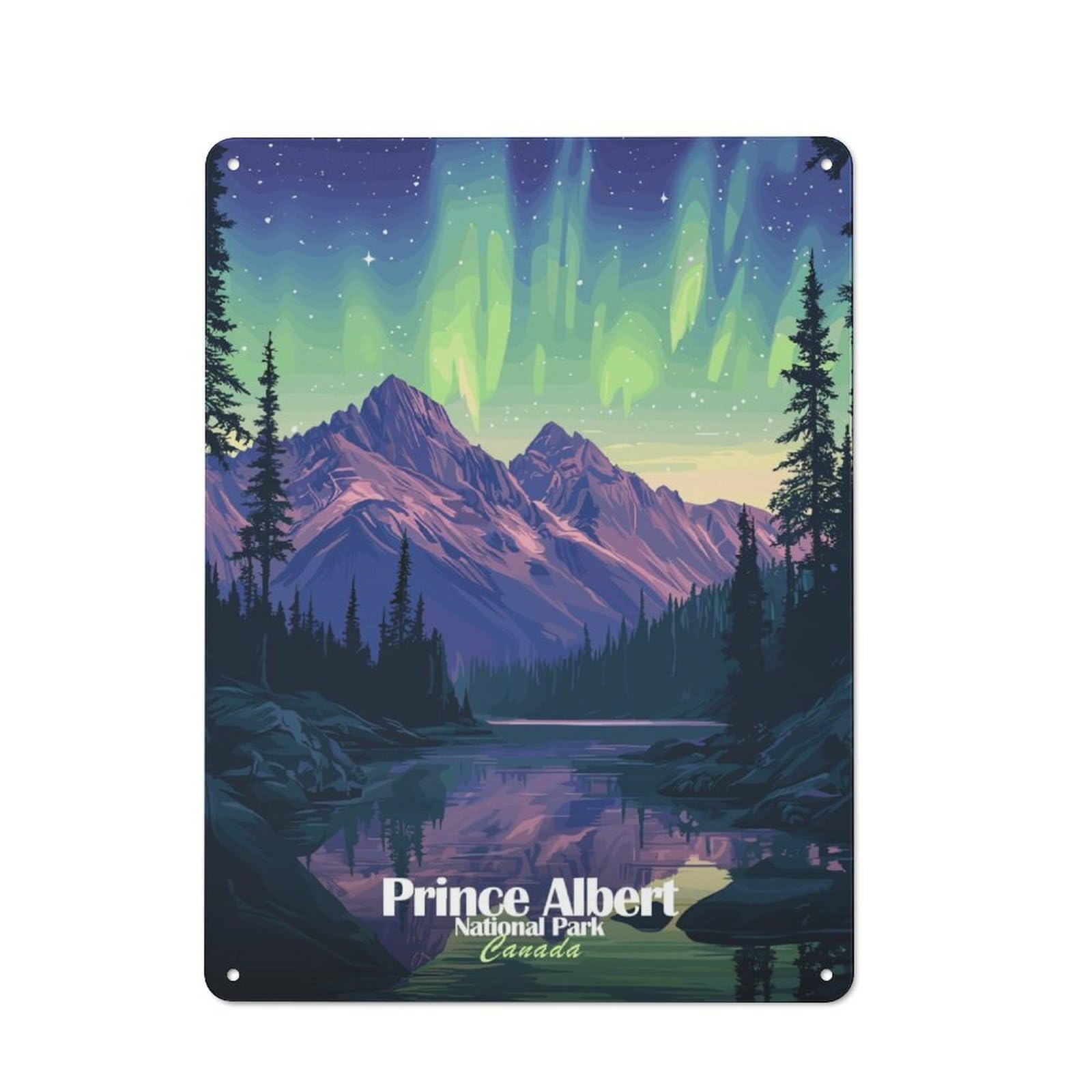 Junmoney Prince Albert National Park Rustic Metal Sign 40X30cm Featuring For Hallway Wall, For Collectors Decorating Hallways And Entrance Areas