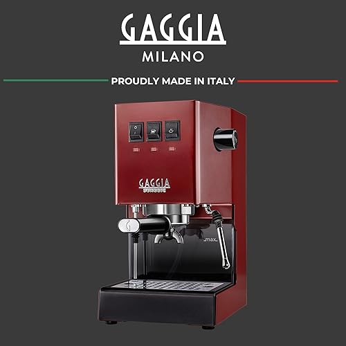Miniatura 7 de Gaggia RI9380/47 Classic Pro - Máquina de café expreso, 1.3 litros, color rojo cereza