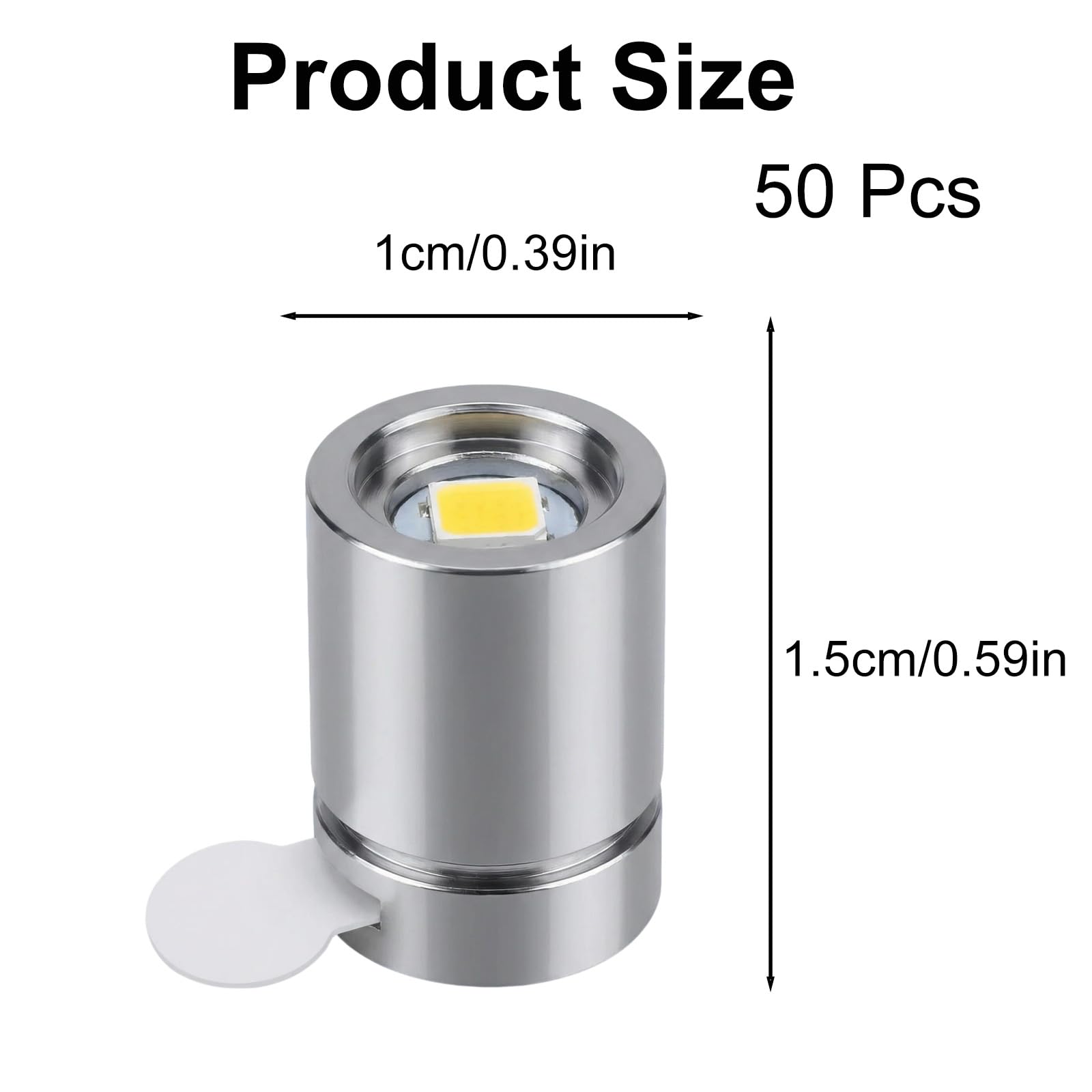 Pack de 50 Luces LED Pequeñas (Luz Blanca), Mini Lámparas a Pilas para Manualidades, Decoración de Fiestas y Accesorios para Casa de Muñecas, Iluminación Versátil para Proyectos Creativos — view 2
