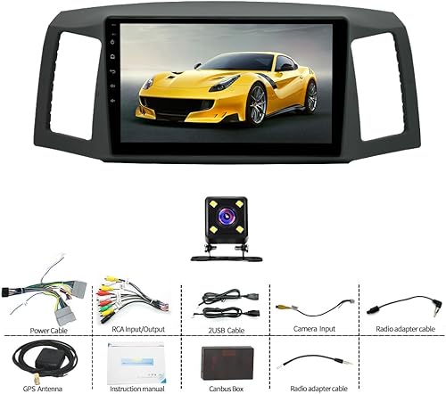 Miniatura 2 de Radio estéreo para coche Android 11 de 10.1 pulgadas, pantalla táctil, navegación GPS, Bluetooth, FM, reproductor multimedia WiFi, USB con cámara,