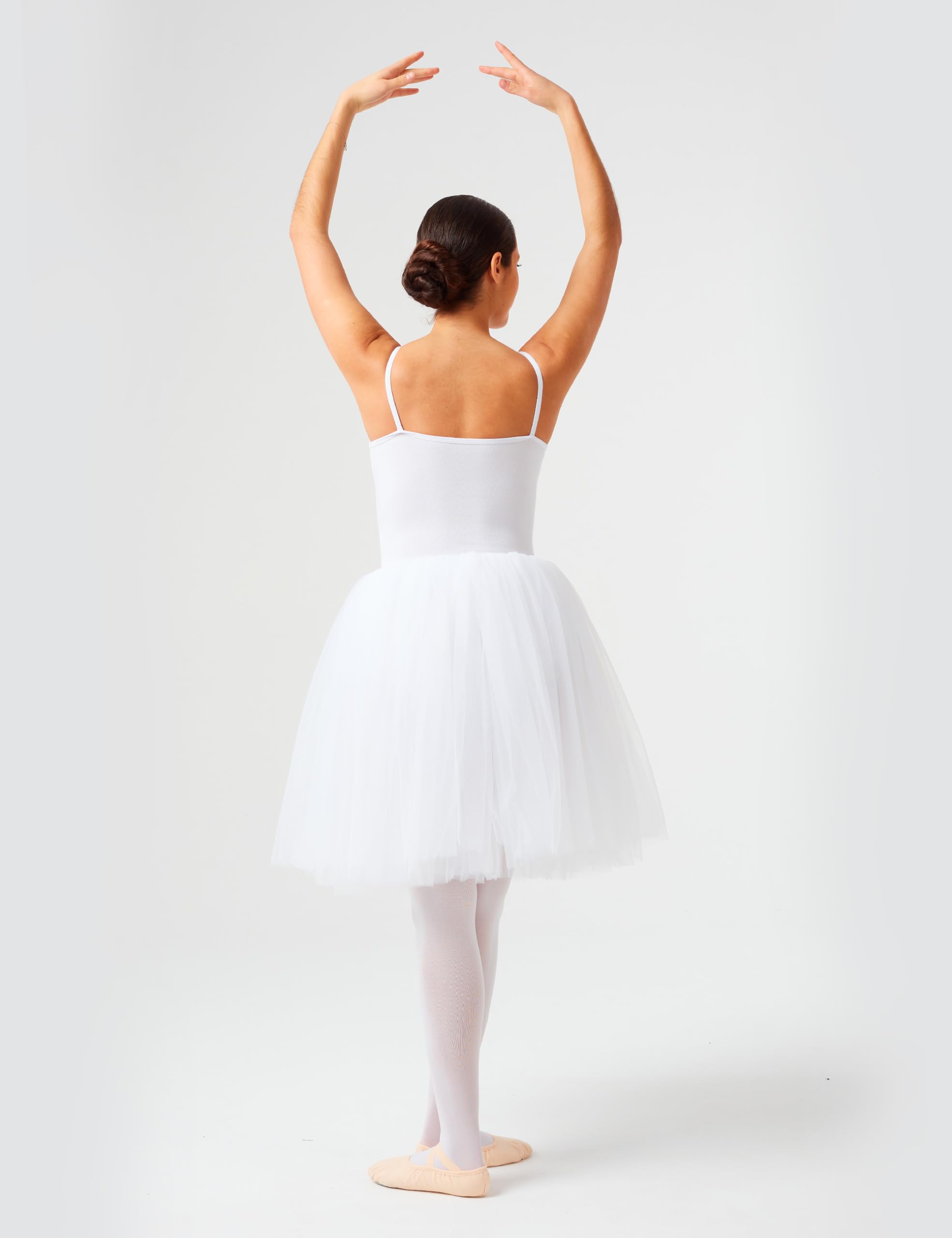 tanzmuster Ballett Tutu Mädchen - Karla - Baumwolle - Gr. 92-170 - Ballett Trikot mit Tüllrock - Ballettkleid - Ballettkleidung für Kinder