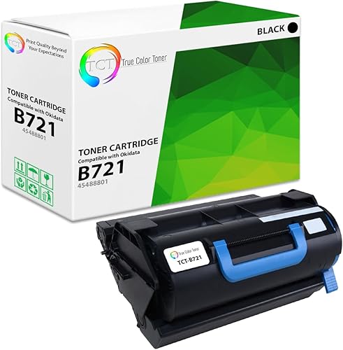 TCT Cartucho de tóner negro compatible B721 45488801 de alta calidad para impresoras Okidata B721DN B731DN (18,000 páginas)