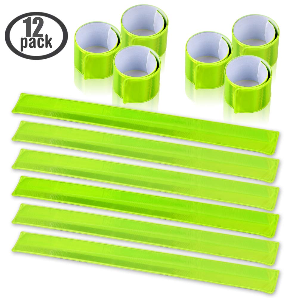 CozihomReflective Bands, Reflective Slap Bracelet, Reflective Wristband High Visibility Reflectors, for Night Run, Night Cycling, Night Working