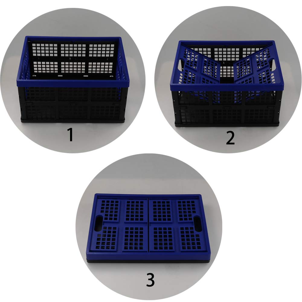 Gloreen - Cesto pieghevole da 35 litri, colore: Blu