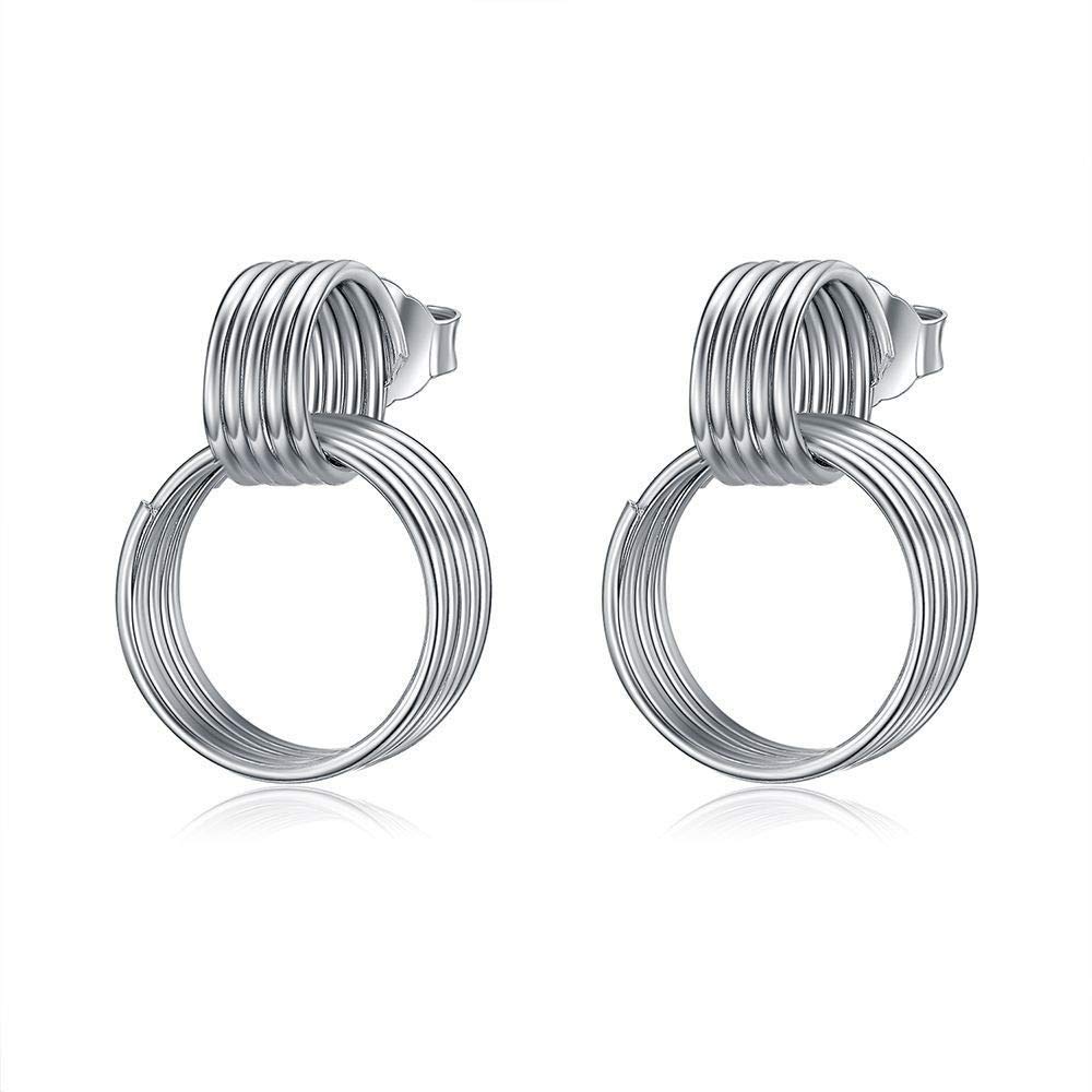 IUokLU Earrings Hoops Studs 925 Sterling Silver Animal Dangle Earrings Women Ear Hook Earring Blue Cz Zirconia Pendant Drop Earring Fashion accessories
