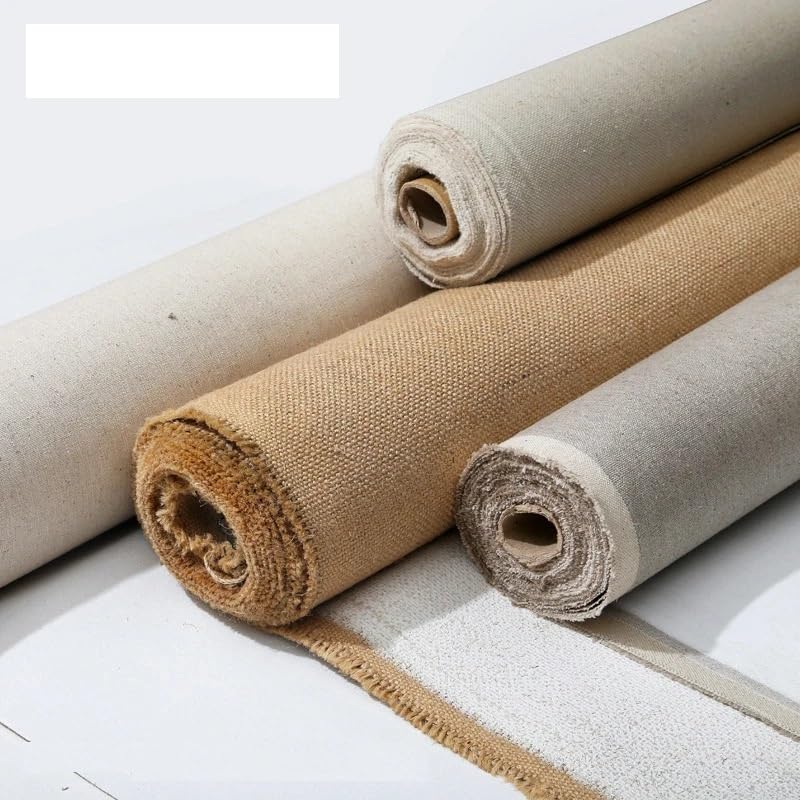 Lienzo en rollo preparado mezcla lino rollo de lona blanca para pintar al óleo 28cm 4