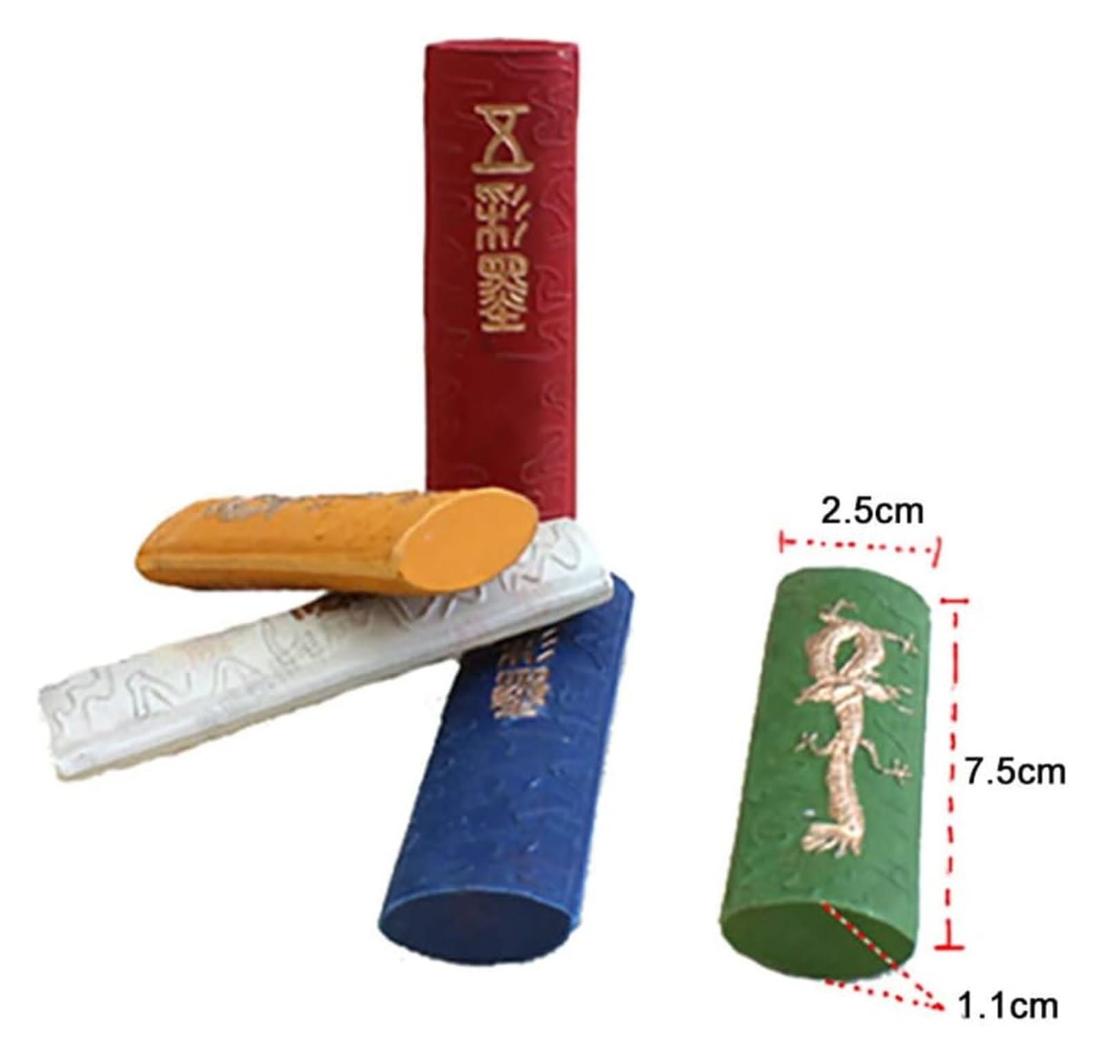 Barra de tinta para caligrafía china, Barras de tinta for pincel caligrafía, bloque for escritura y dibujo chino 2,9 pulgadas