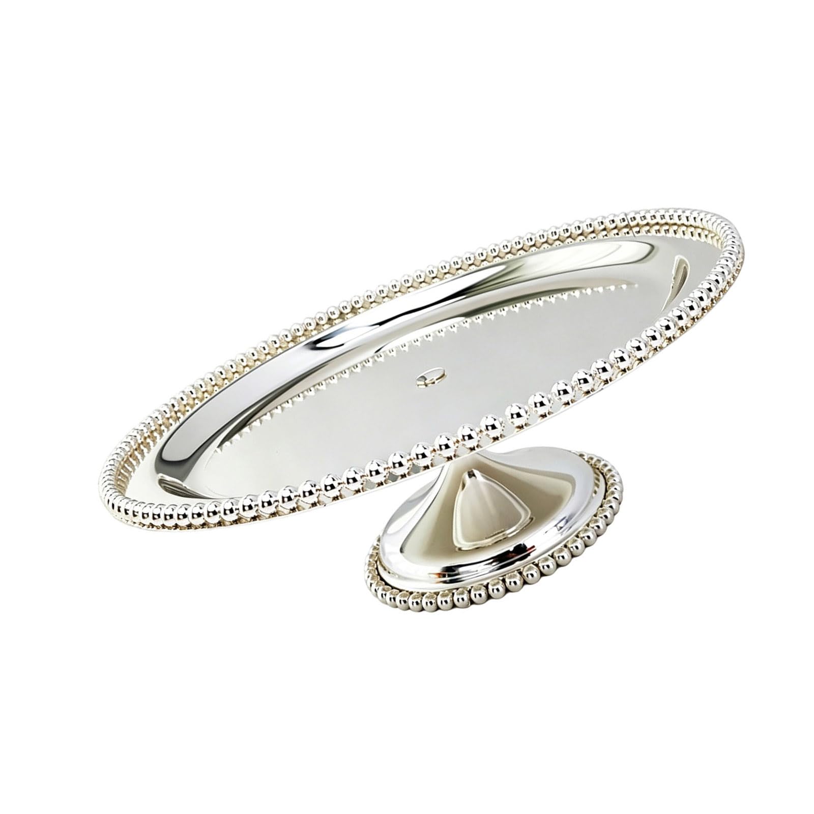 MALSSE Stylish Metal Serving Plate for Cheese Crackers Canapes 304 Stainless Steel Dessert Tray Elegant Treat Serving Tray