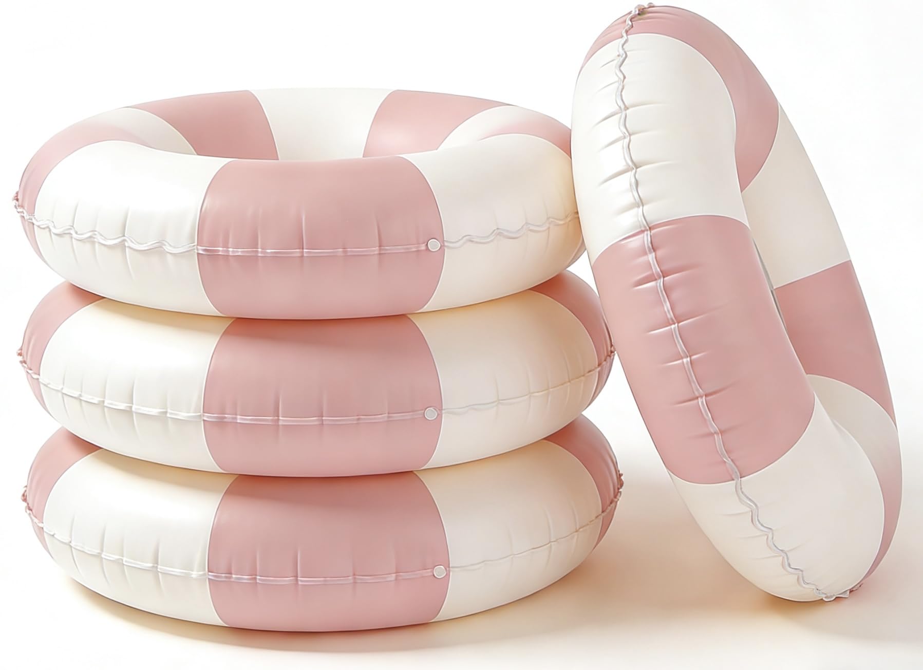 4PCS Inflatable Pool Floats 35" Swimming Rings Large Inner Tube Swimming Pool Swim Rings Pool Lounger Float for Pool Party & Summer (3Q-Pink,4)
