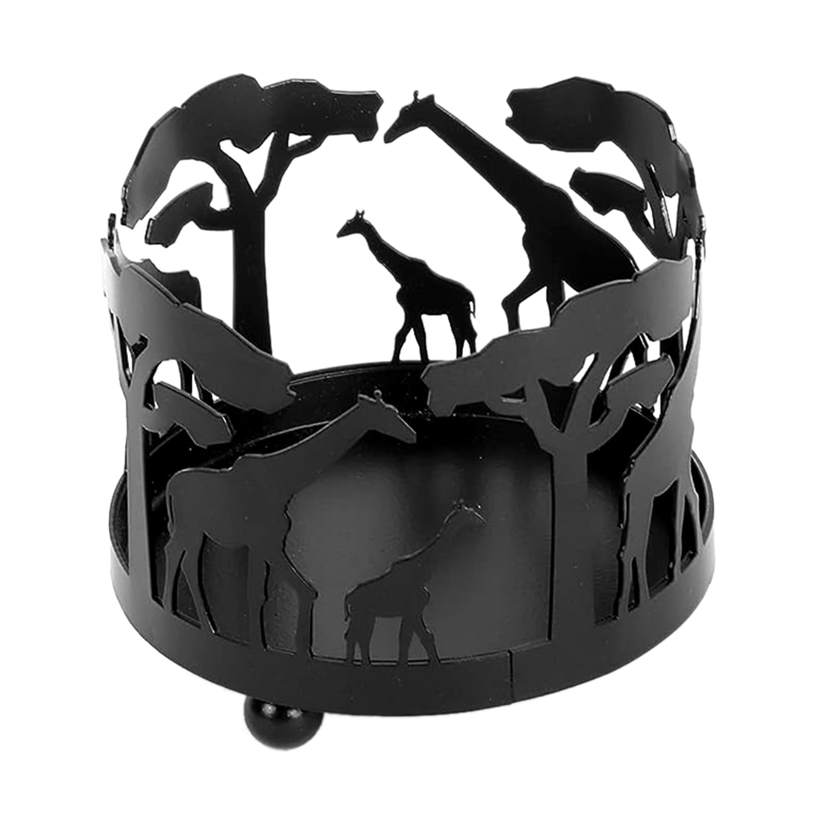 Tsophreniq Metal Candlestick with Forest Theme Unique Design Animal Holder Create Warm Welcoming Atmospheres Giraffe