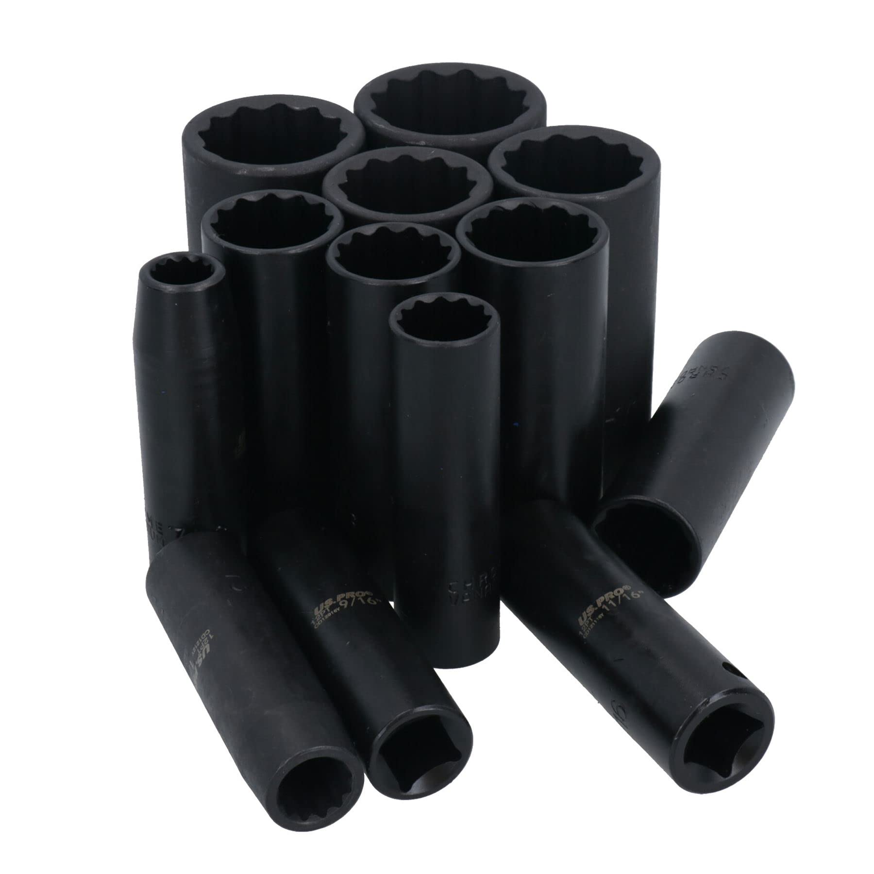 13-teiliges Stecknuss-Set 1/2″ Zoll – Tiefe Ausführung – 7/16″ Bis 1-1/4″ – Für Schlagwerkzeuge