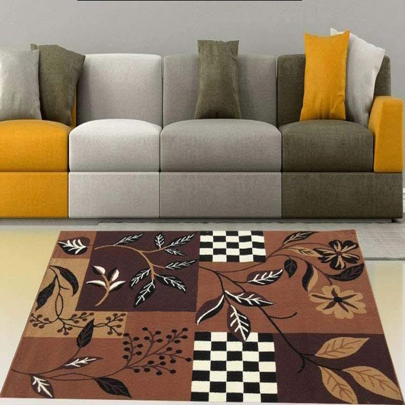 Image of Home Decore Acrylic Carpet for Your Living Room & Drawing Room Aywhere in Your Home (180X240 Gold Colour)- 6x8 Feet
