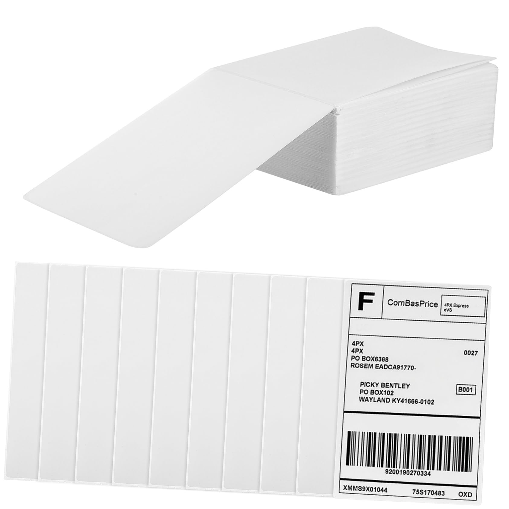 Tofficu Versandetiketten und Klarer Druckqualität mit Starker Haftung Thermodirekt 500 Stück aus Papier Selbstklebende Etiketten für Thermodrucker im Versandgebrauch