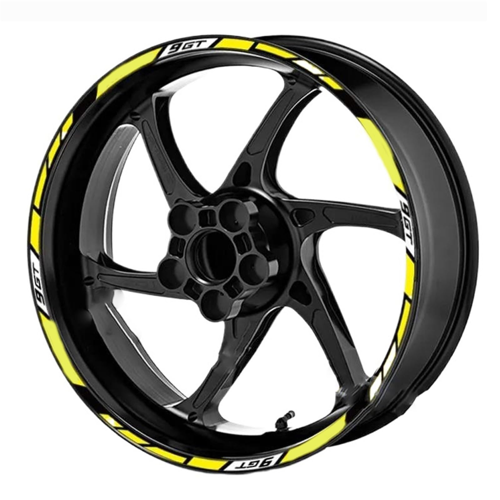 Decorative Stickers for Y-AMAHA Tracer 900 GT TRACER900 Reflective Motorcycle Accessories Wheel Stickers Hub Decals Rim Stripe Tape(Yellow)