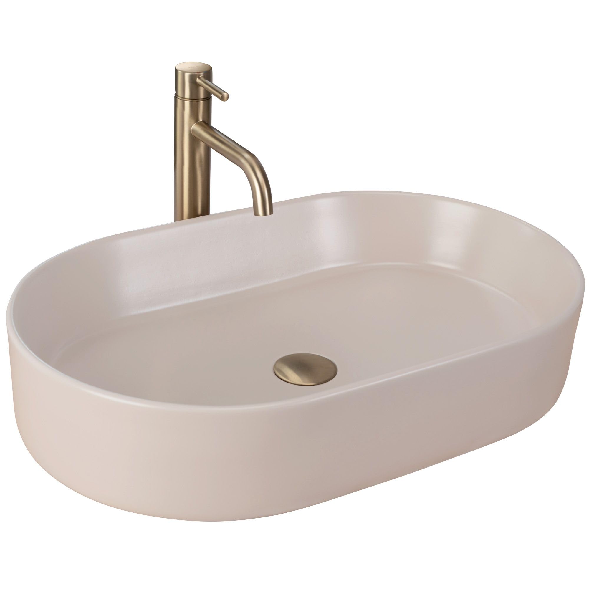 Rea Bathroom Sink Made of Ceramic Nadia 60 Beige Matt - Beige matt - REA-U9661 โ image 1
