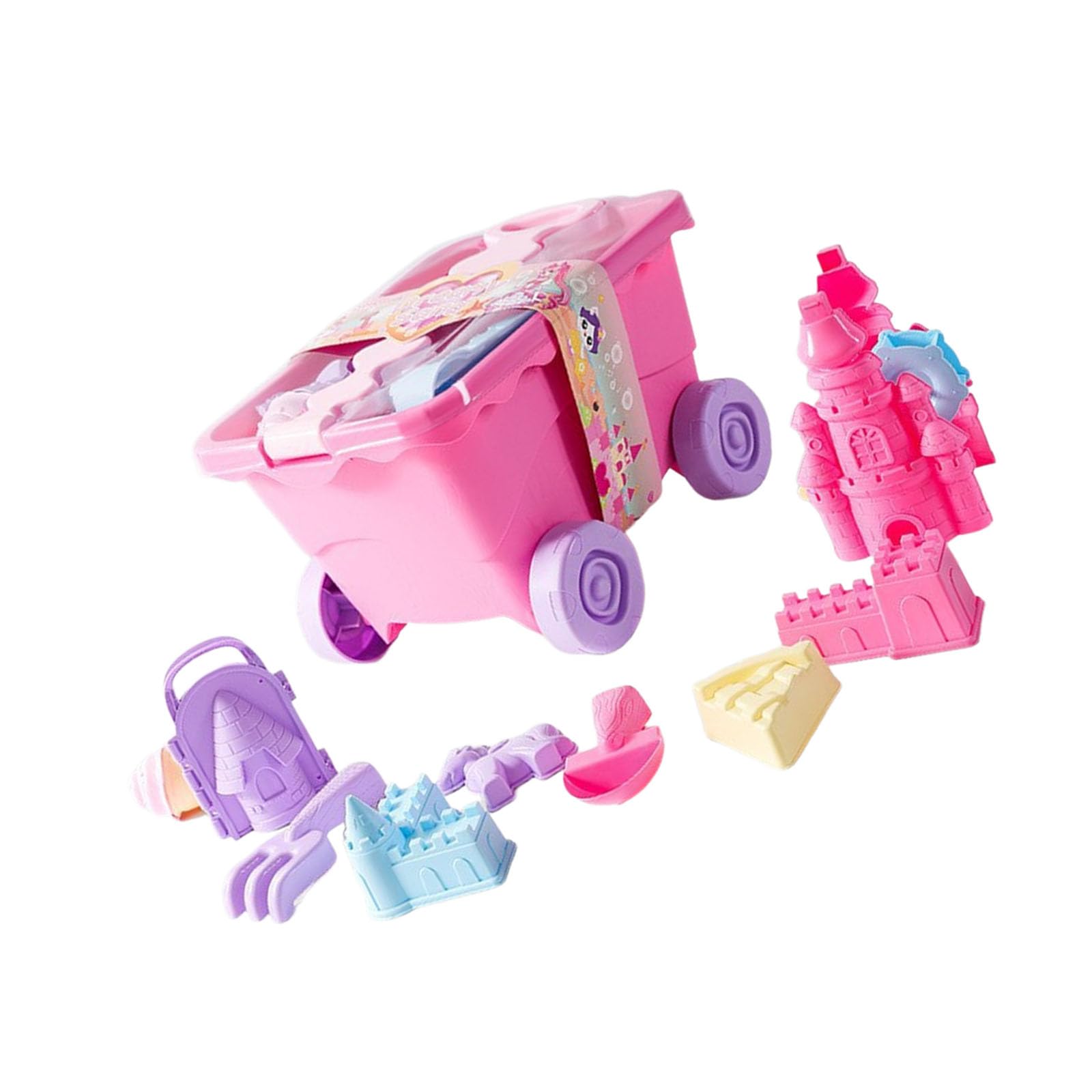 Articoli da gioco per sabbiera dai colori vivaci Collezione colorata che include pala e secchio per divertimento all ' aperta Bambole sabbia Set attrezzi per sabbia per bambini all ' aperto e