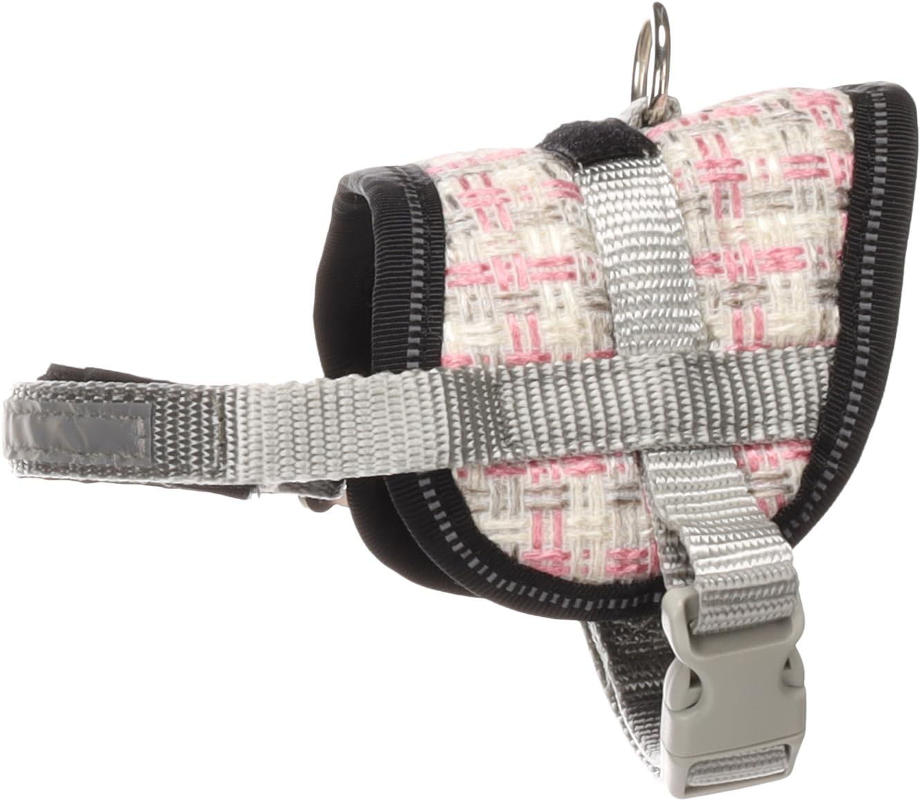 Hund Geschirr Eeny Meeny Grau & Rosa S 18-28cm 31-40cm 8,5cm 15mm