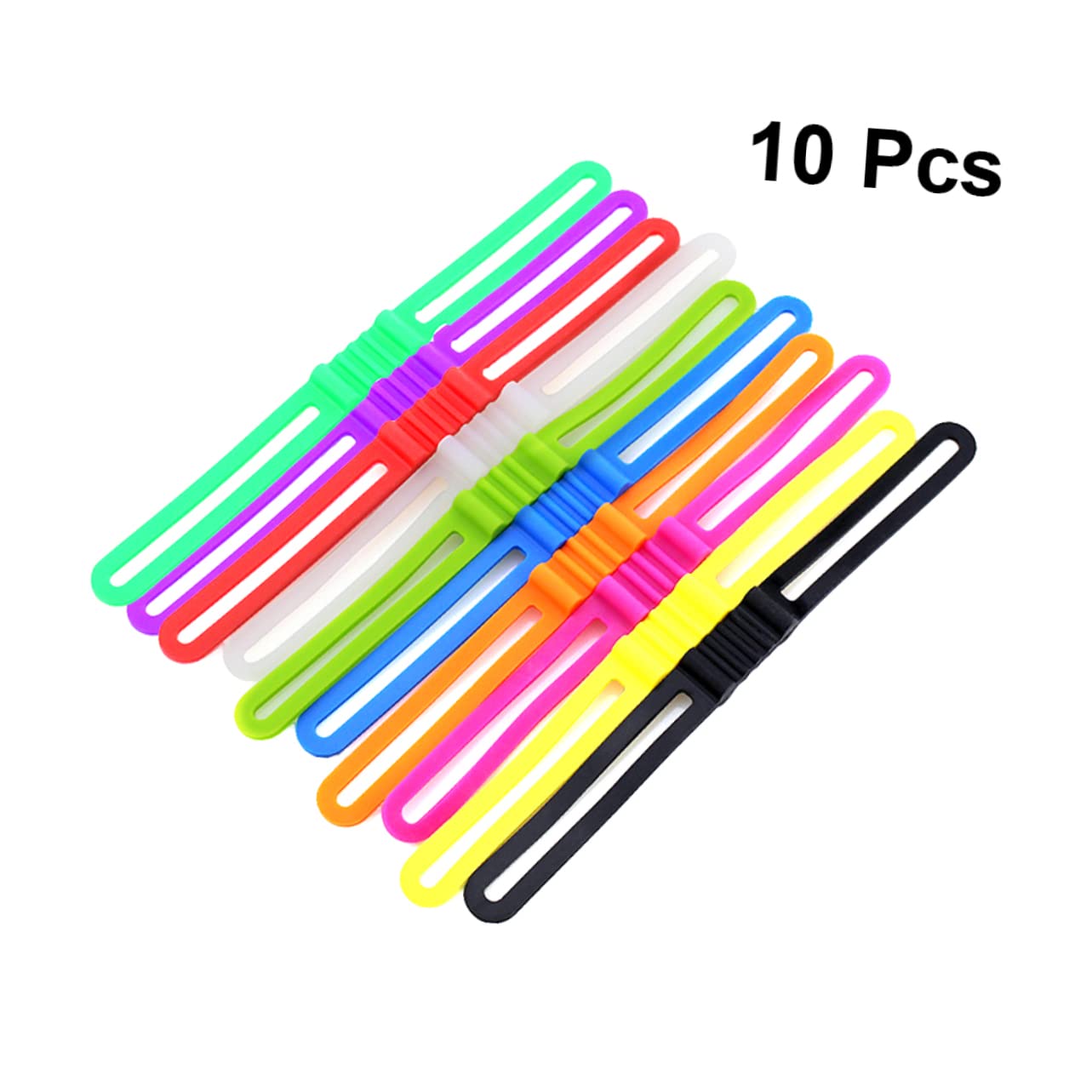 Happyyami 10 PCs Elastic Strap for Bike Accessories Versatile Holder for Lights Tools Phones for Folding Bikes Mixed Colors
