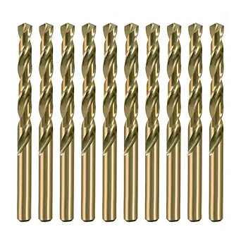 Cobalt Drill Bit 5/32 in. HSS Co M35 Jobber Length Twist Drill Steel Metal-10Pcs